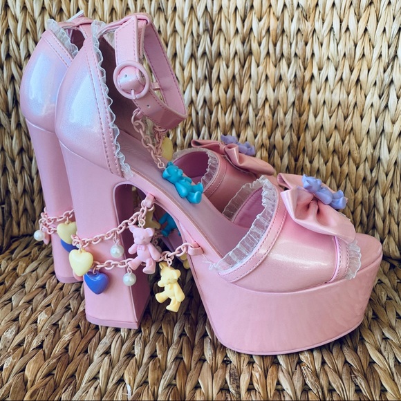 New Sugar Thrillz x Dolls Kill Loving Revelation Platform Heels - Picture 7 of 8